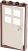 1x Lego Tür Rahmen 1x4x6 rot braun Türblatt weiß Haus Produktbild-Vorschau 1