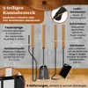 BLACK OAK DAVOS Kaminbesteck 5-teilig 16x29x60cm Schwarz Produktbild-Vorschau 5