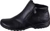 A black Rieker ankle boot is shown from the side against a white background. Produktbild-Vorschau
