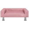 Lit pour chien rose 70x45x26,5 cm velours Voir les images du produit 3