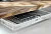 A white under-desk drawer with a laptop and notebook inside, attached to the underside of a wooden desk. Náhľad obrázku produktu