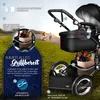 Kiduku Kombinovaný kočík 3v1 Čierny/Čierny Náhľad obrázku produktu 10