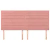 Kopfteil Rosa 200 x 5 x 118/128 cm Samt Produktbild-Vorschau 3
