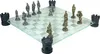Schachspiel Ritter mit Glasbrett - Schach, Brettspiel Produktbild-Vorschau 1