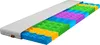A cutaway view of a mattress topper showing its layered, multi-zoned foam structure. Produktbild-Vorschau