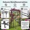 KOMFOTTEU Rosenbogen mit Tür, Gartenbogen aus Metall mit Produktbild-Vorschau 3