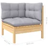 vidaXL 7-tlg. Garten-Lounge-Set mit Grauen Kissen Produktbild-Vorschau 7