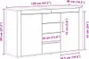 vidaXL Komoda Artisan dub 120 x 36 x 69 cm drevený materiál Náhľad obrázku produktu 7