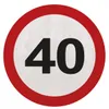 40. Geburtstag Verkehrsschild 20 Servietten Produktbild-Vorschau 1
