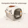 SNOEKIE Katzen Transportbox mit 2 Öffnungen, 49,5 x 32 x Produktbild-Vorschau 3