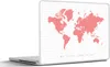 MuchoWow® Laptop Aufkleber Sticker Cover Weltkarte - Rosa - Produktbild-Vorschau 1