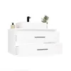 NEL 80 Badkamerkast met wastafel, WIT, hangend, 2 lades, 80 Productafbeelding-voorbeeld 10