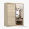 Schwebetürenschrank Kleiderschrank Schrank 183 cm Sonoma Produktbild-Vorschau 2