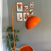 Moderne Stehlampe aus Metall mit E27, Orange Verstellbarer Produktbild-Vorschau 2