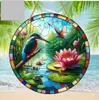 GKA XL Sonnenfänger Eisvogel mit Seerose 20 cm Buntglas Produktbild-Vorschau 3