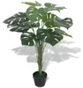 vidaXL Umělý okenní list Monstera s květináčem 70 cm zelený Náhled obrázku produktu 2