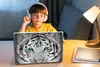 MuchoWow® Laptop Aufkleber Sticker Cover Tiger - Winter - Produktbild-Vorschau 3