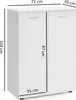 WOHNLING Kommode mit 2 Türen 71x104x35cm Mehrzweckschrank Produktbild-Vorschau 3