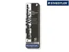 A product package for a Staedtler Mars Lumograph black pencil, with the pencil visible inside. Produktbild-Vorschau