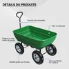 Carrello da giardino Wiltec con funzione di ribaltamento Anteprima dell’immagine prodotto 9