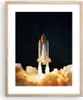 Gerahmtes Poster - Rahmen in heller Eiche - Abheben Rakete Produktbild-Vorschau 1