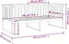 vidaXL Denná posteľ bez matraca biela 90x190 cm z masívneho Náhľad obrázku produktu 8