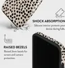 A close-up view of a phone case with a dalmatian-like pattern, highlighting its protective features. Anteprima dell’immagine prodotto