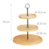 Relaxdays Etagere, 3 Etagen, Bambus, Kuchen, Snacks, Obst, Produktbild-Vorschau 4
