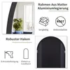 Koonmi Bogenspiegel 52 x 161 cm, Ganzkörperspiegel Schwarz Produktbild-Vorschau 3