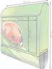A diagram of a mailbox with dimensions overlaid. Produktbild-Vorschau