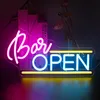Bar Otwarty Neonowy Znak Napis Led Do Dekoracji Ściennych Podgląd zdjęcia produktu 2