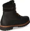 A black leather boot with brown laces and a brown sole, shown from the side and back. Anteprima dell’immagine prodotto