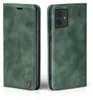 A green flip case for a Motorola Moto G54 phone, shown from the front and back. Produktbild-Vorschau