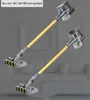 Two vacuum cleaners are shown against a blurred background of a living room. Produktbild-Vorschau