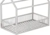okwish Kinderbett 90*200cm mit Türchen und Zaun Hausbett Produktbild-Vorschau 8