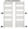 Badheizkörper Weiß 500 x 1200 mm – Handtuchheizkörper mit Produktbild-Vorschau 4