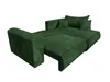 A green corduroy sofa bed shown from a diagonal angle against a white background. Náhľad obrázku produktu