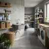 Granitan - Waschbecken - Ausgussbecken - 61x41x30 cm - Grau Produktbild-Vorschau 8