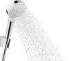 A chrome shower head with water spraying out, mounted on a white wall. Anteprima dell’immagine prodotto