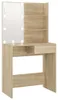 Tavolino con LED Rovere Sonoma 74,5x40x141 cm Materiale a Anteprima dell’immagine prodotto 1