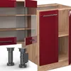 Küchenzeile Vicco Fame-Line Bordeaux Hochglanz/Goldkraft Produktbild-Vorschau 5