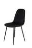 A black velvet chair with a diamond pattern on the back and seat, shown against a white background. Produktbild-Vorschau