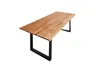 Esstisch Baumkante Massiv Wildeiche 180 x 90 schwarz SESSA Produktbild-Vorschau 2
