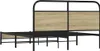vidaXL Letto in metallo senza materasso rovere Sonoma Anteprima dell’immagine prodotto 7