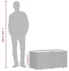 vidaXL Záhradná truhlica béžová 110x50x54 cm Poly ratan Náhľad obrázku produktu 8
