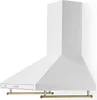 A white kitchen range hood with gold accents, shown against a white background. Náhľad obrázku produktu