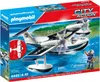 A Playmobil police seaplane toy set on its packaging. Produktbild-Vorschau
