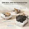 PawHut Katzenklo Edelstahl mit Deckel XXL Katzentoilette Produktbild-Vorschau 6