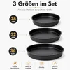 IMEX Tepsi plechy 3 ks nepřilnavé 28/32/36 cm černé Náhled obrázku produktu 3