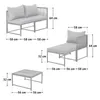SVITA DETROIT Gartenmöbel Set Polyrattan Lounge Modular Produktbild-Vorschau 3